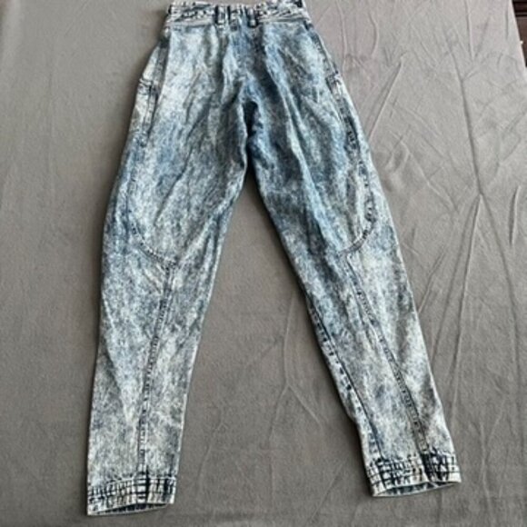 Vintage Z Cavaricci ACID WASHED Cat Eye High-rise Denim Trouser Jeans 27 (25x32) - Picture 6 of 10